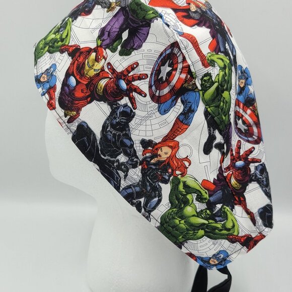 Marvel Comic Book Surgical Scrub Cap - Picture 2 of 4